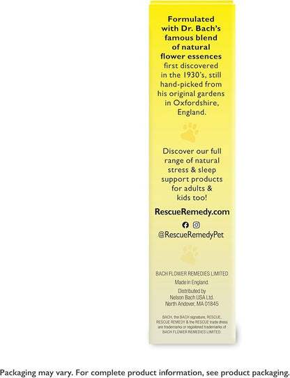 Bach Rescue Remedy Pet Dropper for Dogs - 20 mL, Pack of 2 - Stress & Tension Support for Dogs Natural Flower Essences - Sedative-Free, Homeopathic Liquid Formula - for All Breeds, Ages & Weights
