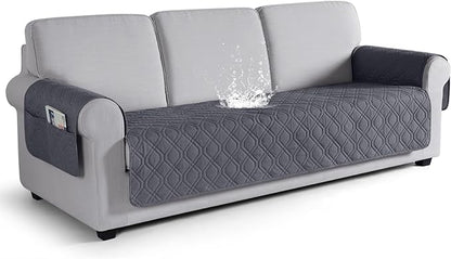 VANSOFY Couch Cover, Waterproof Sofa Covers Washable Slipcover Furniture Protector Couch Seat Covers Non-Slip Couch Cover for Dogs, Pets(Sofa Plus, Dark Gray)
