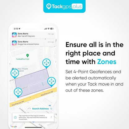 Tack GPS Plus [Lowest Monthly fee| 30 Days Battery Life| FCC Certified] - Child, Kids, Pet, Dog, Cat, Elderly, Alzheimer, Car, Vehicle, Bike, Tracking device. GPS + WiFi Positioning + Indoor Elevation