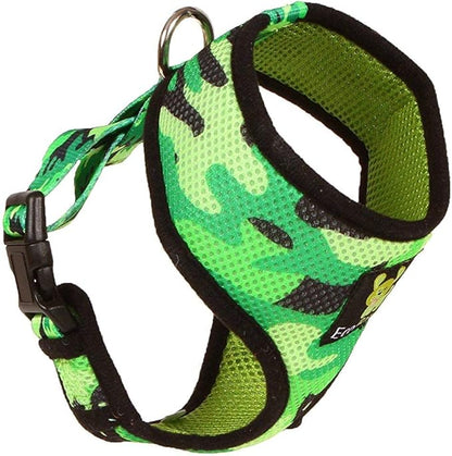 EcoBark Dog Harness - Eco-Friendly Max Comfort Harnesses - Luxurious Soft Mesh Halter - Over The Head Harness Vest- No Pull and No Choke for Small, Toy Breed, and Teacup Dogs (XS, Camo)