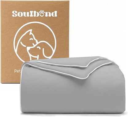 Soulbond Cooling Blanket for Medium Dogs - Q-MAX>0.45, Washable Cool Pet Cats Throw Blanket for Hot Weather, Self-Cooling Soft Dog Mat for Bed Crates Couch Sofa Cars(29"x40", Dark Gray)