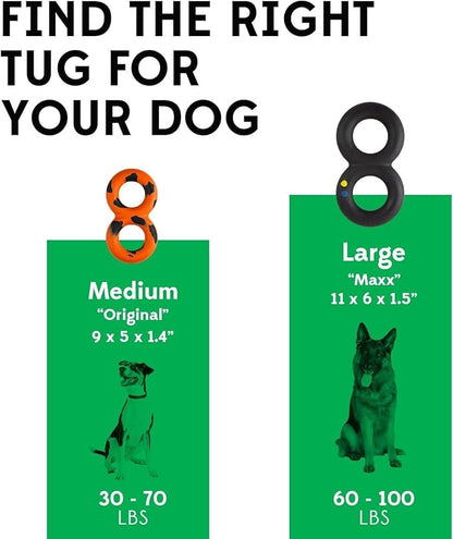 Goughnuts — Dog Toys for Aggressive Chewers | Virtually Indestructible Pull Toy for Breeds Such as Pit Bulls and German Shepherds | Heavy Duty Tug Dog Toy | Medium | Pink