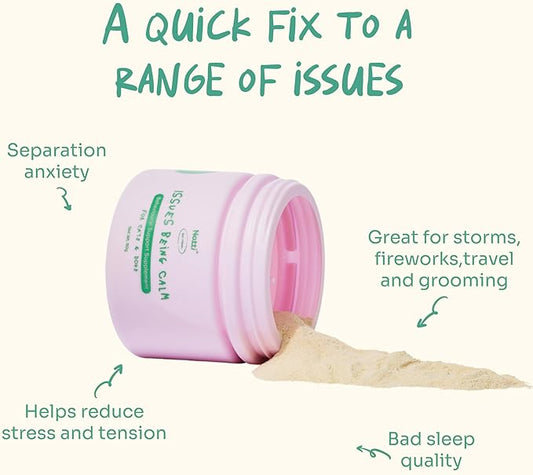 Calming Supplement for Dogs & Cats – Anxiety Relief with L-Theanine, L-Tryptophan, Ashwagandha, Valerian – Stress Relief - Sleep Aid, Separation Anxiety, Travel, Fireworks, Barking - Hyperactivity