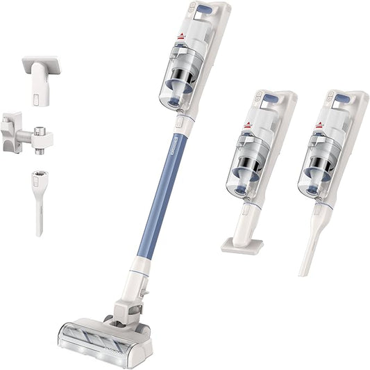 Bissell PowerClean 200W Self-Standing Cordless Vacuum w/Tangle Free Brush Roll, Removeable Battery, Wall Mount, Upholstery Tool & Bright Headlights, 4173