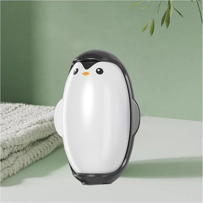 Penguin Shape Portable pet Hair Roller, Reusable Lint Rollers for Pet Hair,Washable Reusable Hair Remover for Cleaning Various dust and debrisy(Black)