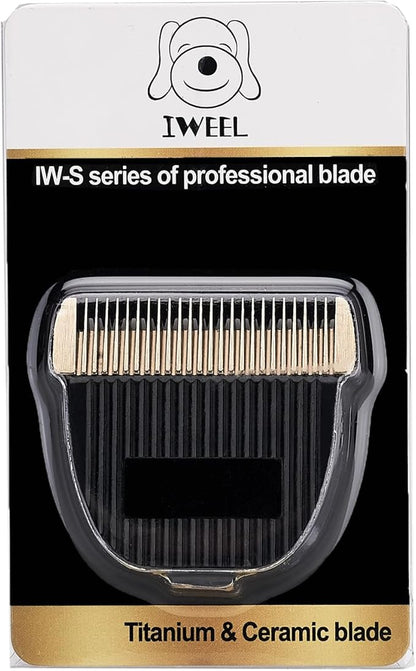 IWEEL Replacement Titanium Blade with Moving Ceramic Blade for IW2691A Cordless Dog Clippers, Cat Shaver and Low Noise Water Proof Electric Dog Trimmer Pet Grooming Kit