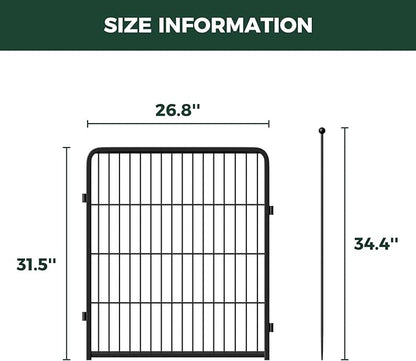 FXW Rollick Unleashed Dog Playpen for Indoor, Yard, RV Camping, 32 inch 2 Panels for Small and Medium Dogs, Black│Patented