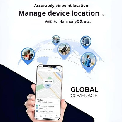 Mini GPS Tracker for Vehicles | No Subscription Required | Magnetic Real-Time Locator for Car, Kids, and Pets （Apple Only ）