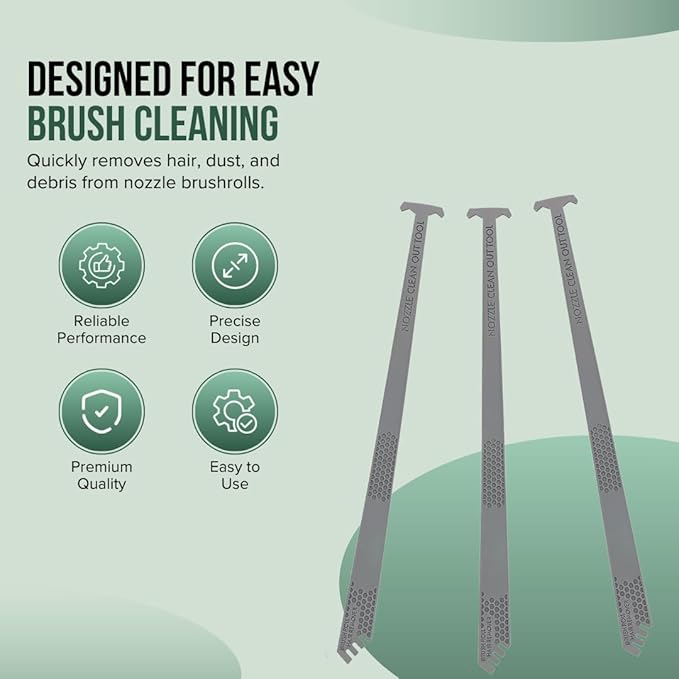 (Pack of 3) Replacement Nozzle Brushroll Cleaning Tool for All Vacuum Carpet Cleaners & Pet Carpet Cleaners Parts & Accessories