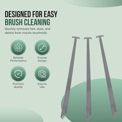 (Pack of 3) Replacement Nozzle Brushroll Cleaning Tool for All Vacuum Carpet Cleaners & Pet Carpet Cleaners Parts & Accessories