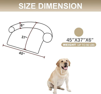 Tinaco Calming Dogs/Cats Bed Mats, Dog Pad Washable Removable Couch Cover, Plush Long Fur Mat for Pets, Waterproof Lining, Perfect for Small, Medium and Large Dogs and Cats (Gradient Brown, 45"x37")
