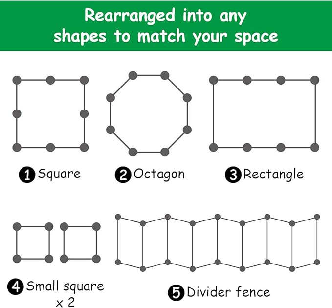 Giantex 40 inch Dog Fence with Door, 16/8 Panels Dog Playpen for Outside Large Dogs, Portable Pet Playpen Fencing Enclosures, Heavy Duty Metal Camping Fences for The Yard (8 Panels, 40 inch)