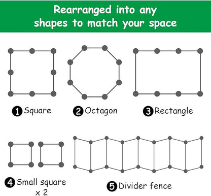 Giantex 40 inch Dog Fence with Door, 16/8 Panels Dog Playpen for Outside Large Dogs, Portable Pet Playpen Fencing Enclosures, Heavy Duty Metal Camping Fences for The Yard (8 Panels, 40 inch)