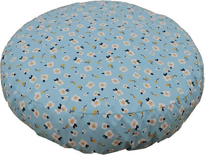 Waterproof Round Dog Bed Fitted Sheet Cover Replacement Washable Plastic Slipcover for 36 x 36 inch Faux Fur Donut Dog Beds