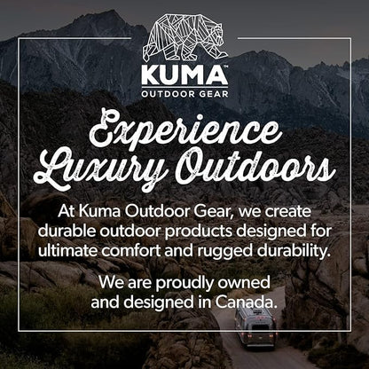 Kuma Outdoor Gear Lazy Bear Dog Bed with Carry Bag, Ultimate Portable Luxury Outdoor Dog Bed for Camping, Glamping & Outdoor Adventures (Heather Grey)