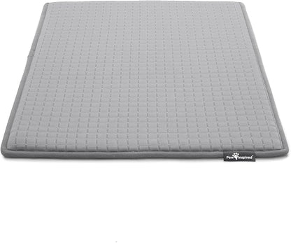 Paw Inspired Cooling Orthopedic Crate Pad for Dogs and Cats, Washable Memory Foam Dog Cooling Mat (29x18 Inch Small Size for 30 Inch Kennel, Gray)