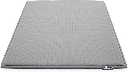 Paw Inspired Cooling Orthopedic Crate Pad for Dogs and Cats, Washable Memory Foam Dog Cooling Mat (35x22 Inch Medium/Large Size for 36 Inch Kennel, Gray)