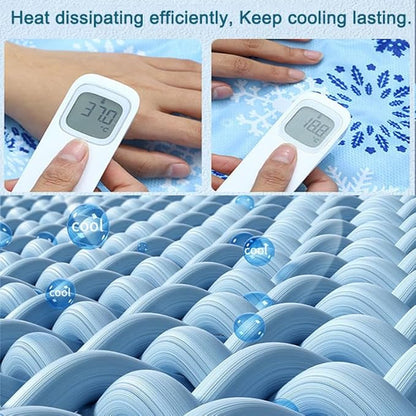 Upgraded Dog Cooling Mat 23.62” x 19.68” Pet Summer Self-Cooling Pad Easy Washable Comfortable Cooling Sleeping Bed for Dogs and Cats (L for Pets Under 44lb)