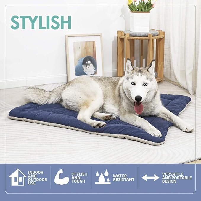 CHEERHUNTING Camping Dog Bed Pet Bed 40”X32”, Outdoor, Waterproof, Washable, Water-Resist, Large, Durable, Portable Travel Pet Mat