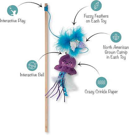 Fringe Studio Going with The Tide Teaser Cat Toy, Pet Shop Collection (717003)