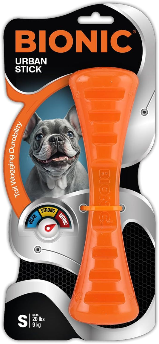 BIONIC Urban Stick Dog Toy, Small - Interactive Dog Chew Toy That Stands Up to The Toughest Chewers, for Dogs up to 20 lbs. (9 kg)