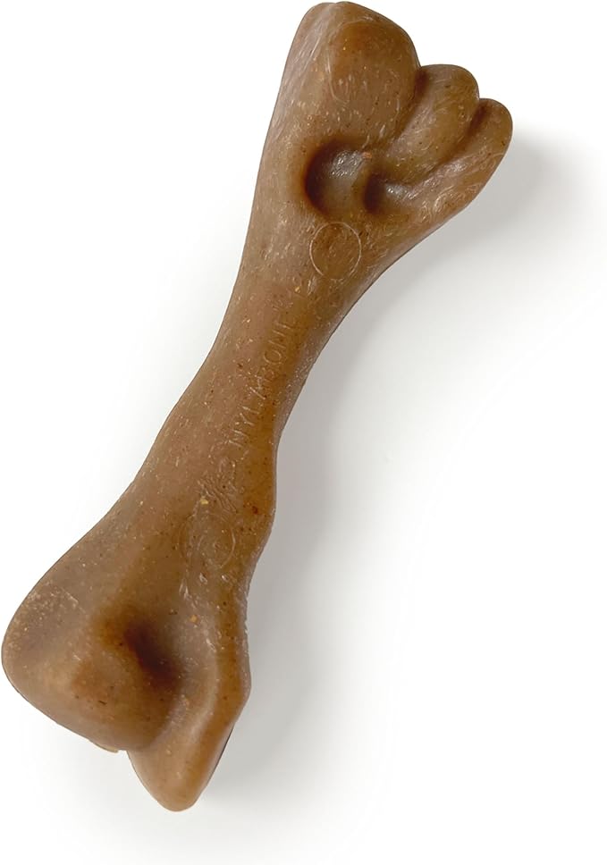 Nylabone Strong Chew Femur Bone Dog Toy Made with Real Bison & Venison, Durable Chew Toys for Aggressive Chewers, Long Lasting Dog Bone, Keeps Dogs Busy, Small Breeds - Up to 25 lbs