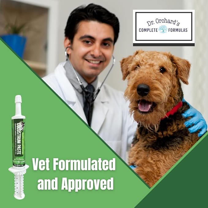 Dr. Orchard's Colostrum Paste, Immune Support Supplement for Puppies and Kittens, Bio-Active IgG Formula, 30g