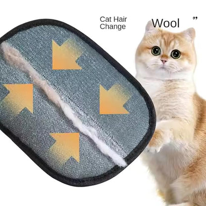 Pet Hair Removal Gloves for Cats & Dogs, Pack of 4 (2 Blue + 2 Black), Reusable Pet Grooming & Deshedding Tool for Dog & Cat Fur