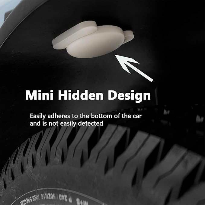 Mini GPS Tracker for Vehicles,Car GPS Tracker Work with Apple Find My(iOS Only),No Monthly Fee Mini Hidden Car Tracker with Magnetic Case (White,2PCS)