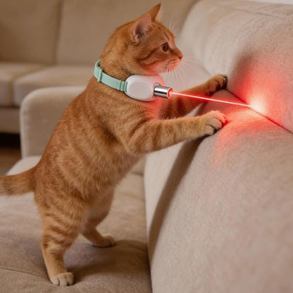 Walfront Automatic Interactive Cat Toy for Indoor Cats, USB Rechargeable Adjustable Height 9.1–13.4in with 2 Modes & 41° Angle, Hands-Free Chase Play for Kittens & Adult Cats, Fun Exercise