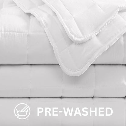 Casa Platino White Ultra Soft Pre-Washed Lightweight Down Alternative All Season Twin Size Bed Blanket