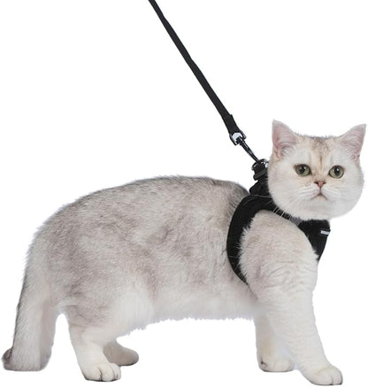 Voyager Step-in Pet Harness - All Weather Mesh, Adjustable Step in Harness for Cats and Dogs by Best Pet Supplies - 307S Black, XS