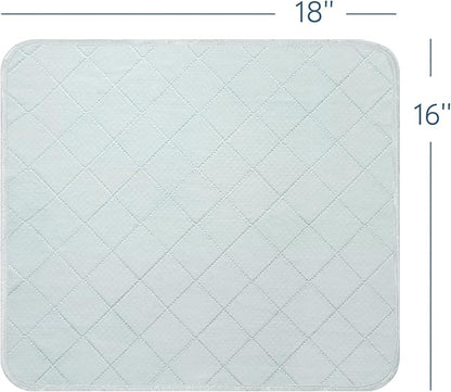 Waterproof Chair Pads for Incontinence, 4 Pack Reusable Seat Protector Pads 18" x 16", Absorbent Wheelchair Pad Covers, Washable Chair Pads for Adults, Kids & Pets - Gray