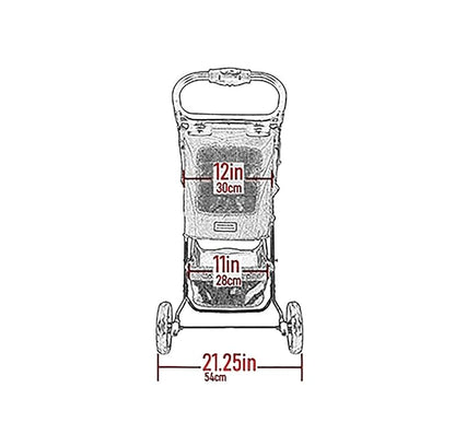 Pet Gear No-Zip Special Edition 3 Wheel Pet Stroller for Cats/Dogs, Zipperless Entry, Easy One-Hand Fold, Removable Liner, Cup Holder, Chocolate