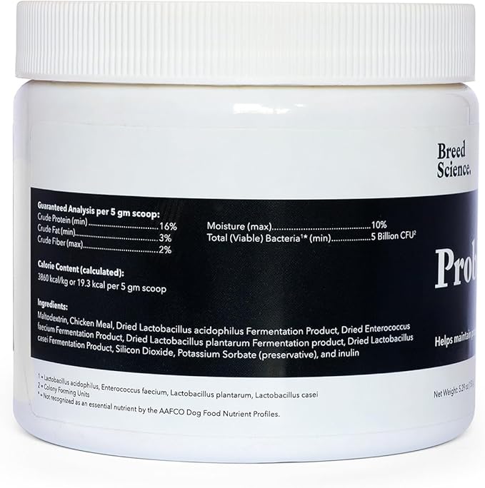 Probiotic and Prebiotic Powder for Dogs - Diarrhea Treatment and Gas Relief Supplement - Immune Health and Digestive Supplies - Stool Hardener Support for Pets