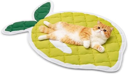 LOOBANI Dog Cooling Mat 28"x40"- Cute Lemon Design Cooling Mat for Dogs (Cool & Warm Side), Waterproof Self-Cooling Mat for Crate, Floor, Car for Small Dogs, Cats, Pet, Yellow 28"x40"