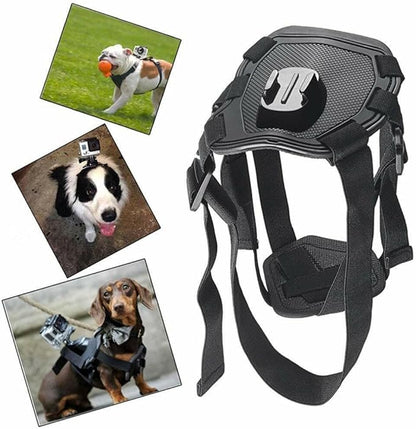 Dog Harness for Gopro, with 2 Mouting Base,Soft Adjustable for Small Medium and Large Dogs for Gopro 12 11 10 9 8 7 6 5 4 3, for DJI Osmo Pocket Camera and Insta360