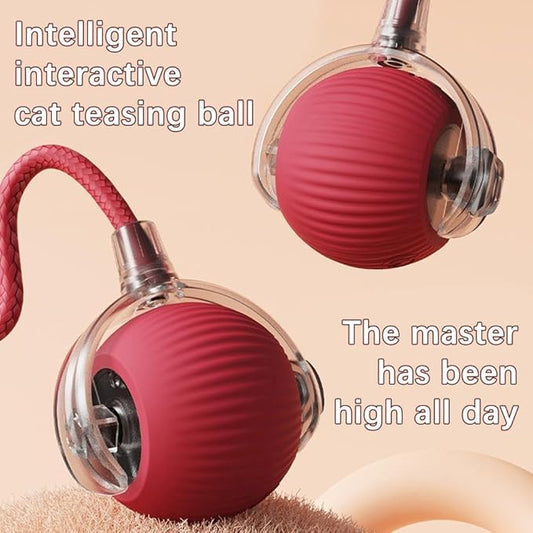 2 Packs Interactive Cat Toy,Electric DogBall Toy,Cat Toys For Indoor Cats,Chewie Viral Dog Ball,Adjustable Sports Rolling Toy,Electric Rolling Ball Christmas Birthday Gift for Pets.(Red&Green)