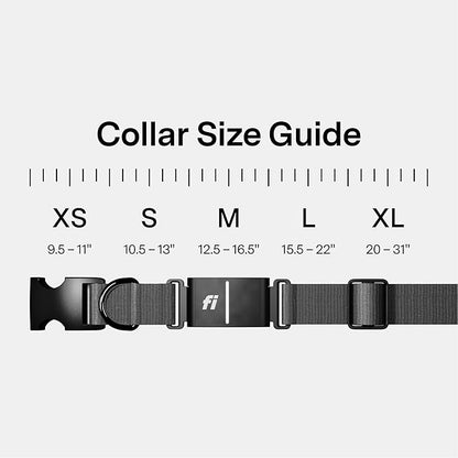 Fi New Series 3+ Smart Dog Tracker Collar [6 Month Membership Included] GPS Tracker for Dogs with Health & Behavior Monitoring, Escape Alerts, Waterproof, LED, Apple Watch Compatible (Gray, X-Large)