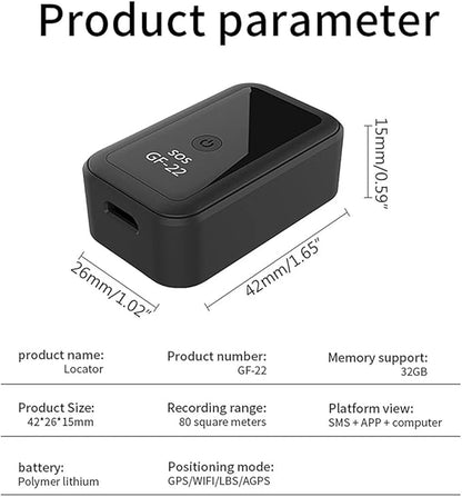 KF Premium Mini GPS Tracker for Vehicles, Pets & Luggage – Real Time Hidden Magnetic Car Tracker Device – Wireless GPS Locator with Voice Recording & Easy Setup