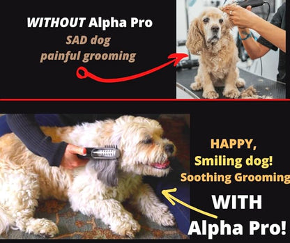 MISTIC COOL Alpha Pro Dog Trimmer for Grooming | Painlessly Removes Knots & Tangles from Long Haired Dogs | Dematting Comb for Dogs & Cats, Pet Grooming Tool