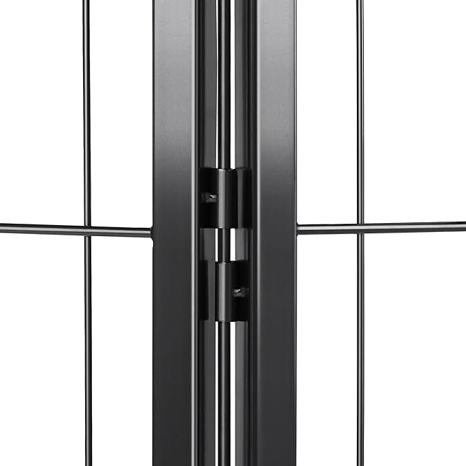 Topeakmart 32-Inch 6 Panel Heavy Duty Portable Pet Playpen Dog Exercise Pen Cat Fence Crate Cage Kennelwith Door Puppy Rabbits Play Pen,Outdoor/Indoor,Black