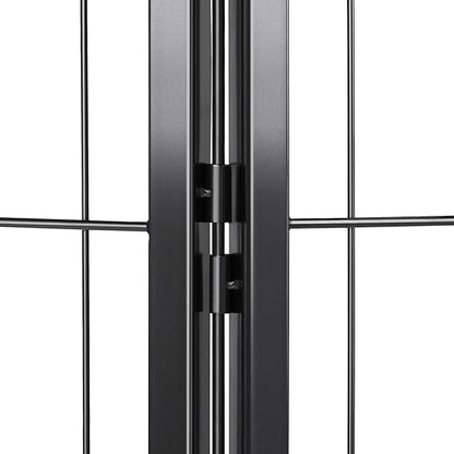 Topeakmart 32-Inch 6 Panel Heavy Duty Portable Pet Playpen Dog Exercise Pen Cat Fence Crate Cage Kennelwith Door Puppy Rabbits Play Pen,Outdoor/Indoor,Black
