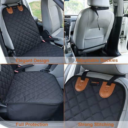 Paw Jamboree 2PCS Dog Car Front Seat Covers Scratch-Proof Pet Car Seat Cover Non-Slip Car Seat Protector for Dogs Bucket Seat Cover for Trucks, Cars & SUVs