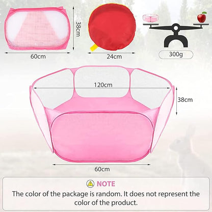 RYPET Guinea Pig Playpen - Breathable & Transparent Pet Playpen Pop Open Outdoor/Indoor Exercise Fence, Portable Yard Fence for Guinea Pig, Rabbits, Hamster, Chinchillas and Hedgehogs