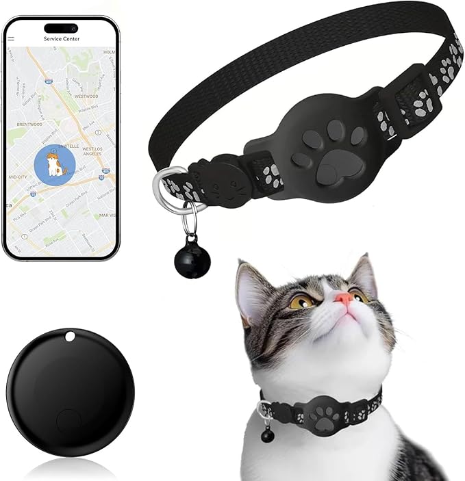 Pet Tracker,GPS Collar for Cats (Android Only) Smart tag,Waterproof Compatible with Google Find My,No Monthly Fee,Smart Collar for Pet