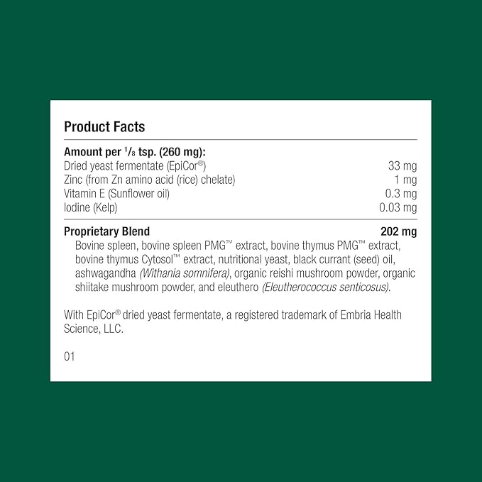 Standard Process Canine Immune System Support - Immune Support Supplement for Dogs - Powder Canine Supplement Aids Overall Health & Wellness - Immunity Support Supplement with Zinc & Kelp - 110 g