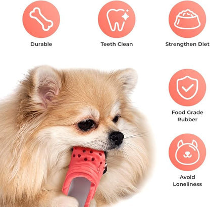 Dog Chew Toys,Durable Rubber Slipper Toy for Puppy,Dog Tough Toys for Pet Training and Cleaning Teeth,Interactive Puppy Toys Aggressive Chewers Small Meduium Breed