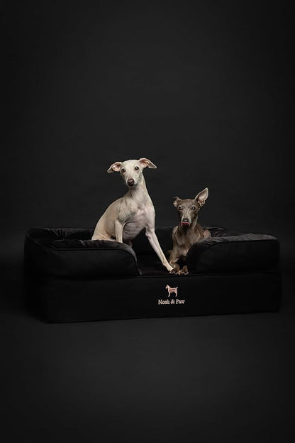 NOAH & PAW Large Dog Bed, 35x25x11 Inch, Orthopedic Dog Beds, Eggshell Memory Foam Infused with Cooling Gel, Inner Cover, Waterproof, Machine Washable (Denim Sofa Collection)