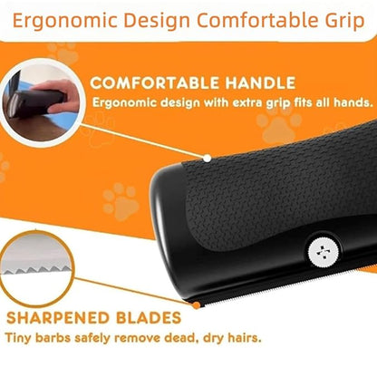 Deshedding Dog Brush, Pet Grooming for Dogs, Cats & Horses, Groom Brush Pro for Shedding & Knots - Ergonomic Dog Groomer for Matted Hair, Loose Hair (A+B)